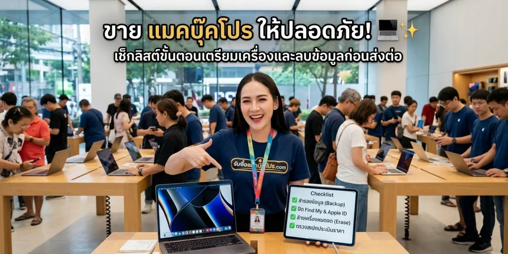 ขั้นตอนการตรวจสเปกและล้างข้อมูลเพื่อเตรียมขาย MacBook Pro อย่างปลอดภัย
